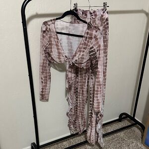 Tie-Dye Two-Piece Swim Cover Set